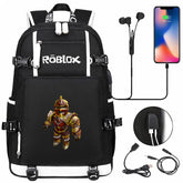 Roblox Backpack Travel Backpack Roblox SchoolBag with USB Charging Port